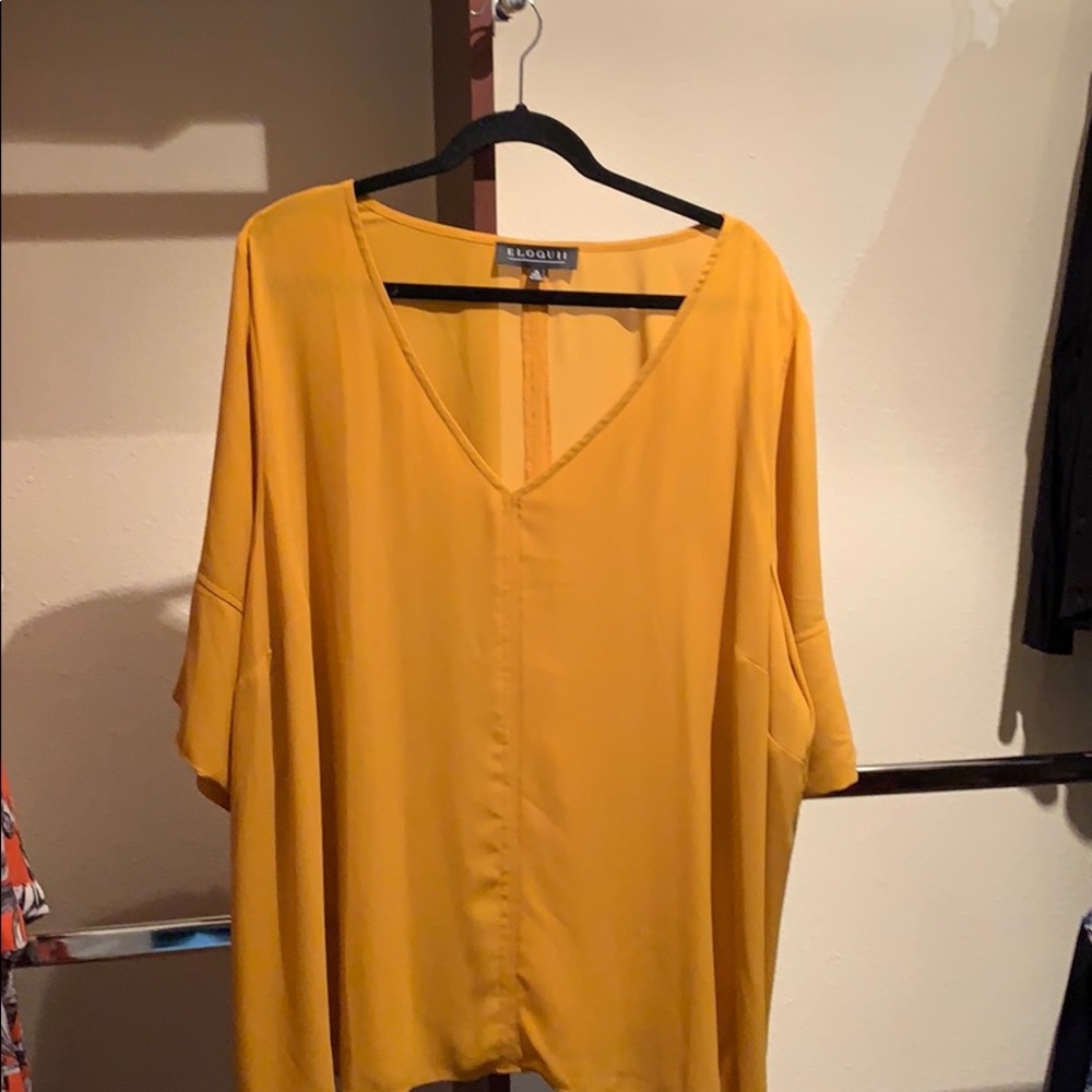 Eloquii flutter sleeve blouse 28